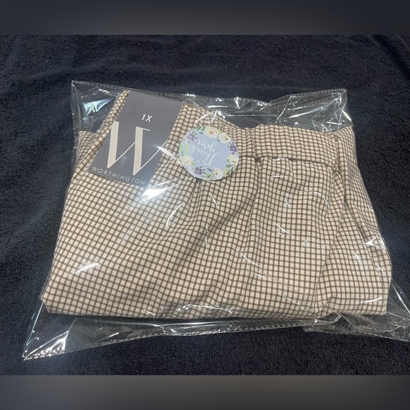 New Worthington Petite Medium Wide Leg Crop Ankle Pant Office Brunch Women’s 1X - Picture 10 of 10